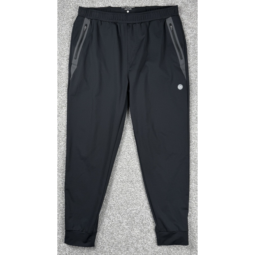 Outerknown Active Jogger Pants Men's Large Black Stretch Zip Pocket Athleisure‎